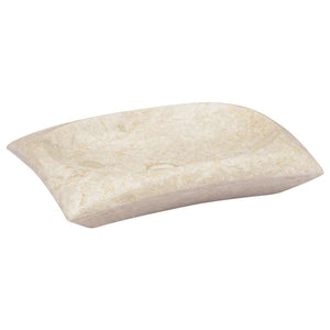 Waschbecken Creme 50x35x10 cm Marmor