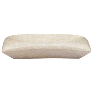 Waschbecken Creme 50x35x10 cm Marmor