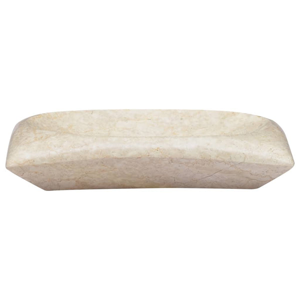 Waschbecken Creme 50x35x10 cm Marmor