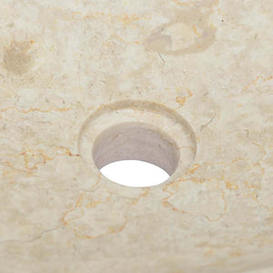 Waschbecken Creme 50x35x10 cm Marmor