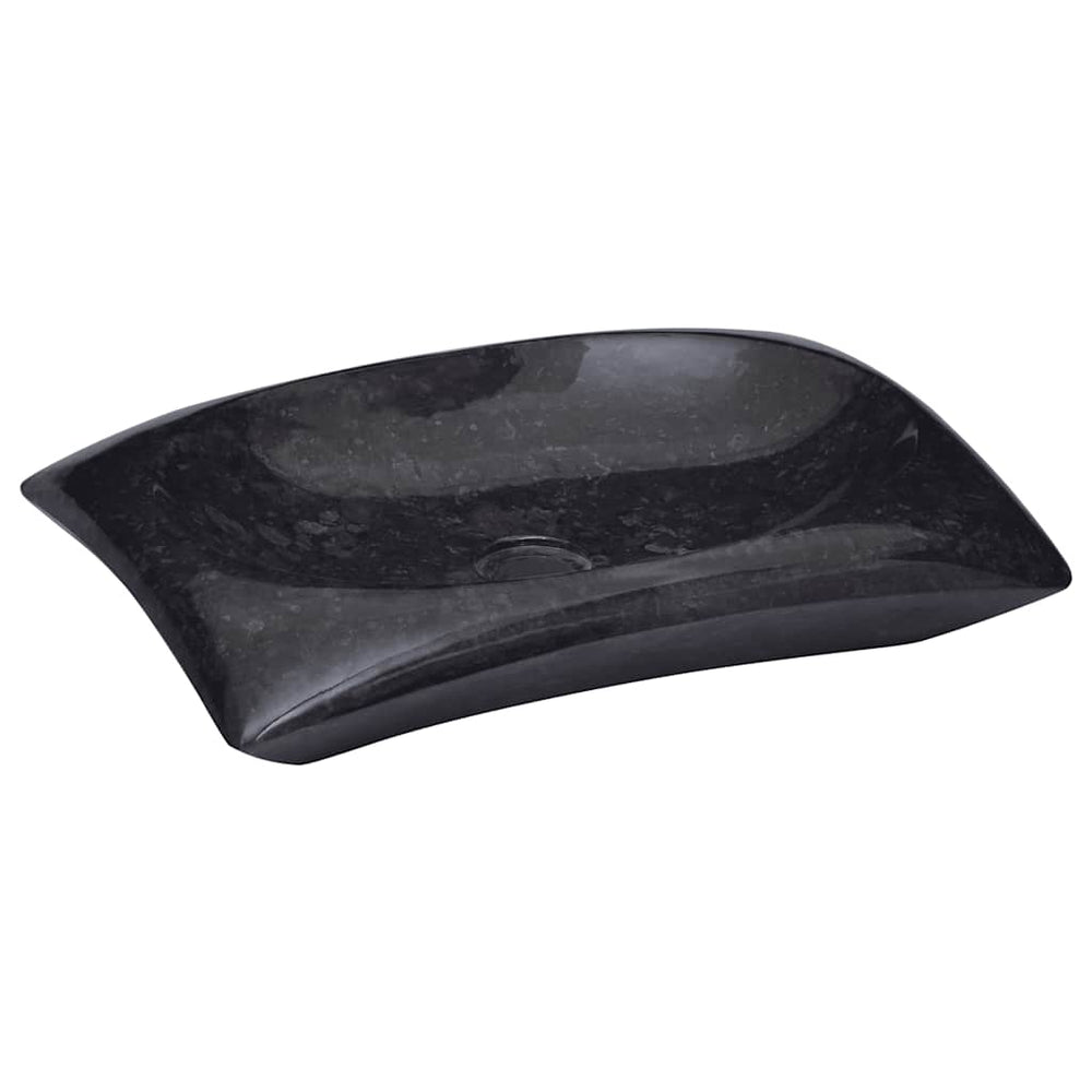 Waschbecken Schwarz 50x35x10 cm Marmor