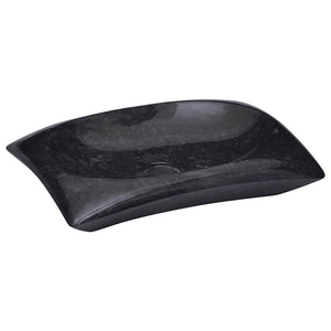 Waschbecken Schwarz 50x35x10 cm Marmor