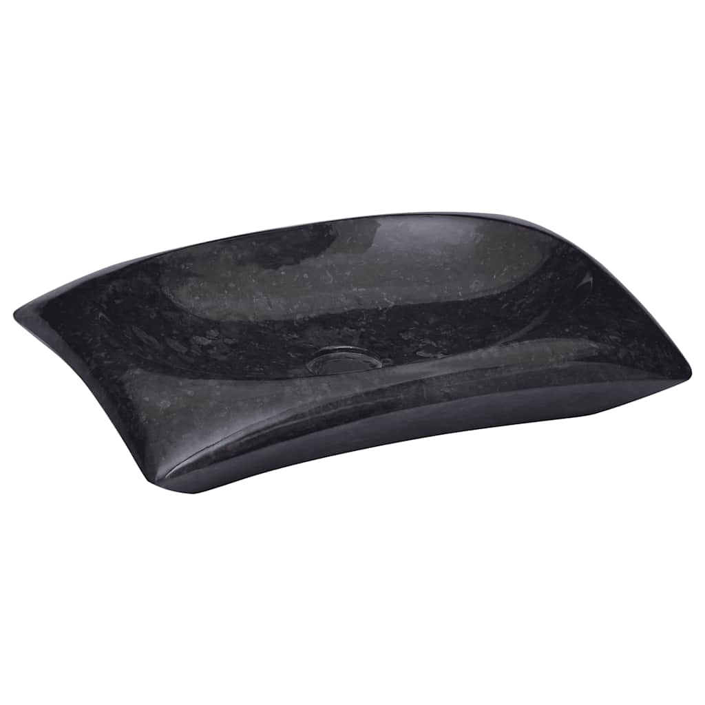 Waschbecken Schwarz 50x35x10 cm Marmor