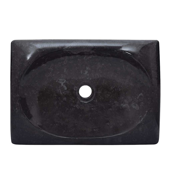 Waschbecken Schwarz 50x35x10 cm Marmor