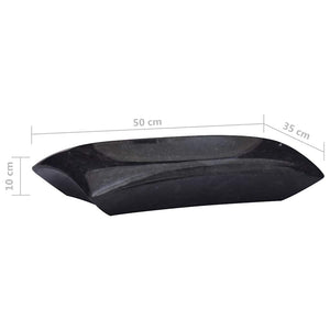 Waschbecken Schwarz 50x35x10 cm Marmor