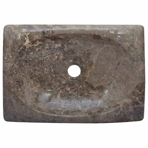Waschbecken Grau 50x35x10 cm Marmor