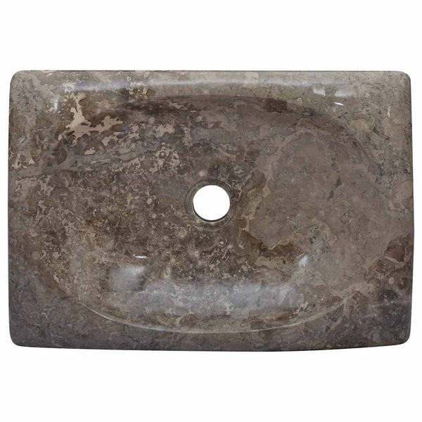 Waschbecken Grau 50x35x10 cm Marmor