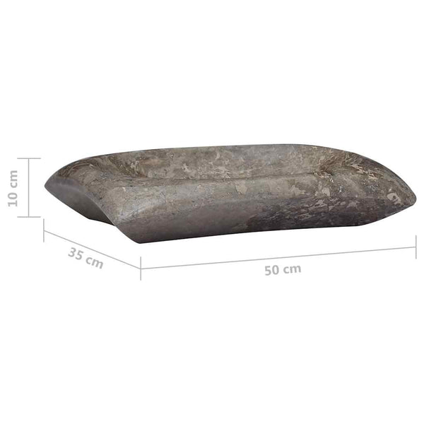 Waschbecken Grau 50x35x10 cm Marmor