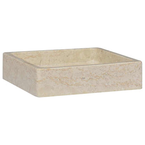 vidaXL Wash Basin Cream 40x40x10 cm Marble