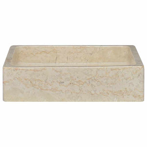 vidaXL Wash Basin Cream 40x40x10 cm Marble