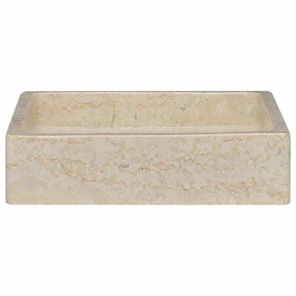 vidaXL Wash Basin Cream 40x40x10 cm Marble