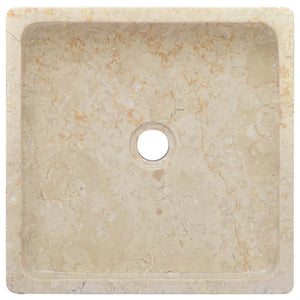 vidaXL Wash Basin Cream 40x40x10 cm Marble