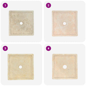 vidaXL Wash Basin Cream 40x40x10 cm Marble