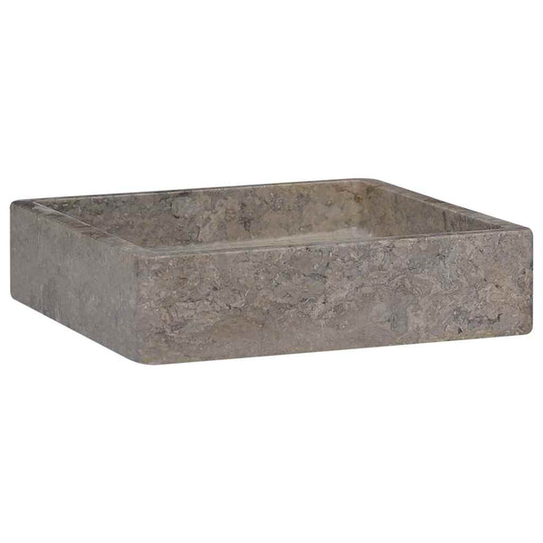 vidaXL Wash Basin Grey 40x40x10 cm Marble