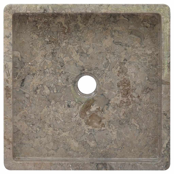vidaXL Wash Basin Grey 40x40x10 cm Marble