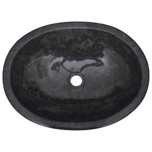 Waschbecken Schwarz 53x40x15 cm Marmor