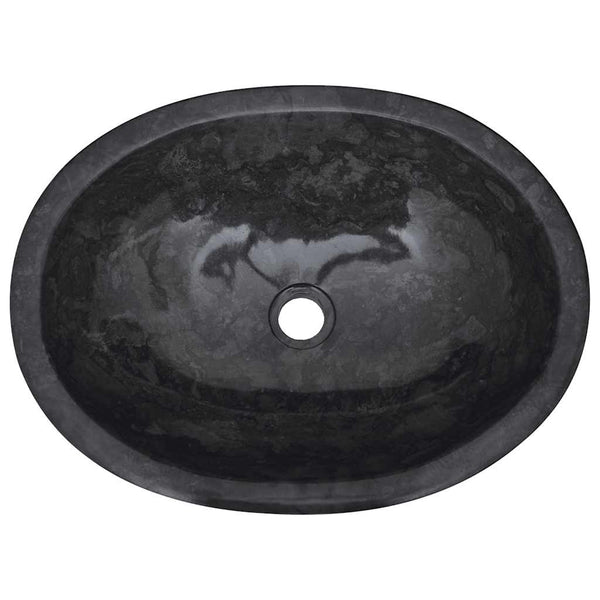 Waschbecken Schwarz 53x40x15 cm Marmor