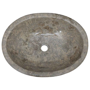 vidaXL Wash Basin Grey 53x40x15 cm Marble