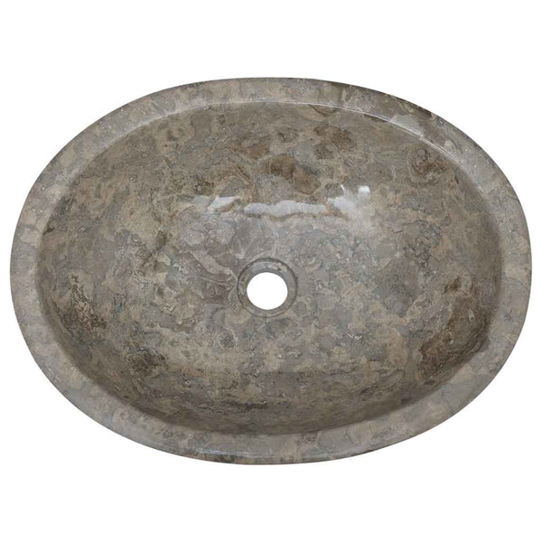 vidaXL Wash Basin Grey 53x40x15 cm Marble