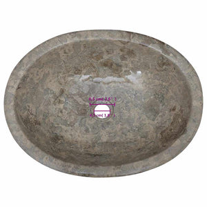 vidaXL Wash Basin Grey 53x40x15 cm Marble