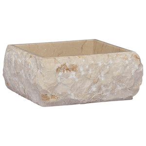 vidaXL Wash Basin Cream 30x30x13 cm Marble