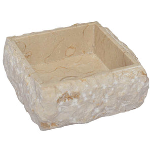 vidaXL Wash Basin Cream 30x30x13 cm Marble