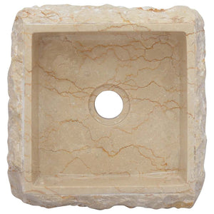 vidaXL Wash Basin Cream 30x30x13 cm Marble