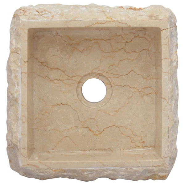 vidaXL Wash Basin Cream 30x30x13 cm Marble