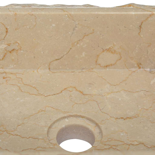 vidaXL Wash Basin Cream 30x30x13 cm Marble