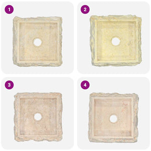 vidaXL Wash Basin Cream 30x30x13 cm Marble