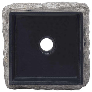Waschbecken Schwarz 30x30x13 cm Marmor