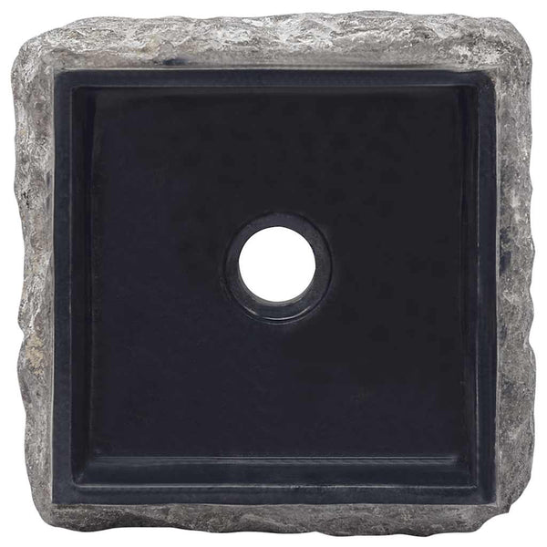 Waschbecken Schwarz 30x30x13 cm Marmor