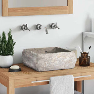 vidaXL Sink Gray 30x30x13 cm Marble