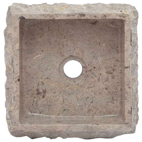 vidaXL Sink Gray 30x30x13 cm Marble