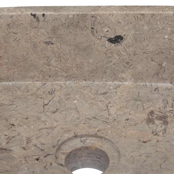 vidaXL Sink Gray 30x30x13 cm Marble