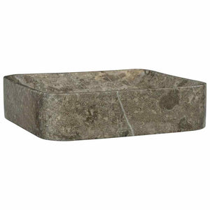Waschbecken Grau 40x40x10 cm Marmor