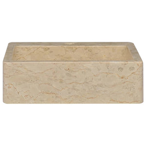 vidaXL Wash Basin Cream 40x40x12 cm Marble