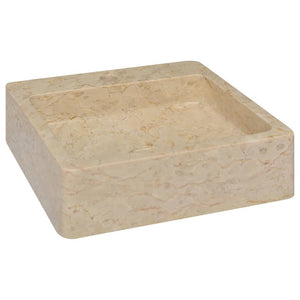 vidaXL Wash Basin Cream 40x40x12 cm Marble