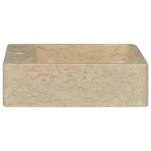 vidaXL Wash Basin Cream 40x40x12 cm Marble