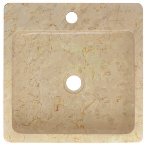 vidaXL Wash Basin Cream 40x40x12 cm Marble