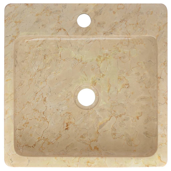 vidaXL Wash Basin Cream 40x40x12 cm Marble