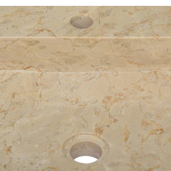 vidaXL Wash Basin Cream 40x40x12 cm Marble