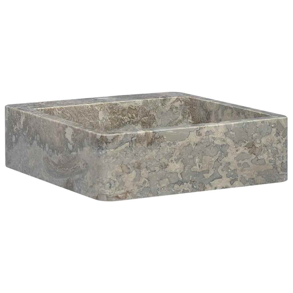 Waschbecken Grau 40x40x12 cm Marmor