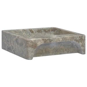 vidaXL Sink Grey 40x40x12 cm Marble