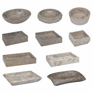 vidaXL Sink Grey 40x40x12 cm Marble