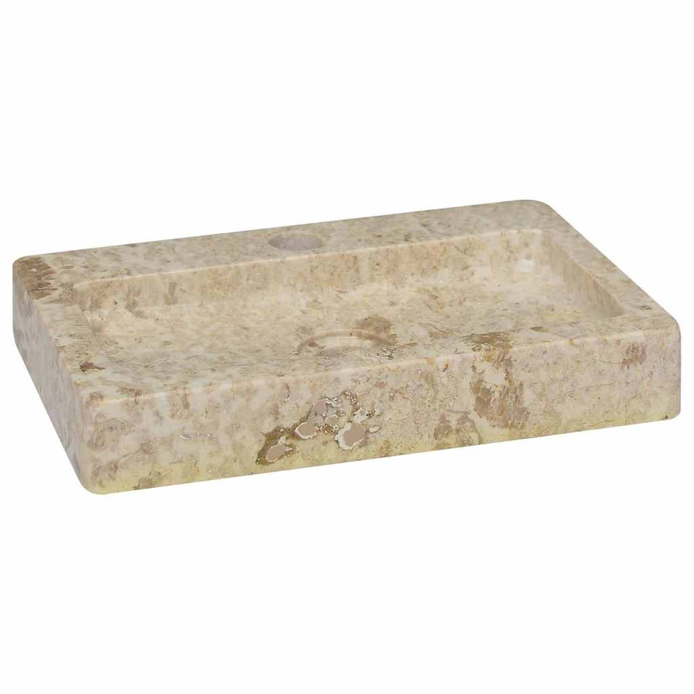 Wandwaschbecken Creme 38x24x6,5 cm Marmor