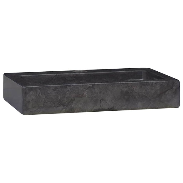 Wandwaschbecken Schwarz 38x24x6,5 cm Marmor