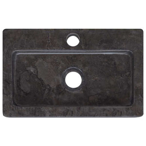Wandwaschbecken Schwarz 38x24x6,5 cm Marmor