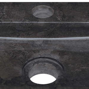 Wandwaschbecken Schwarz 38x24x6,5 cm Marmor