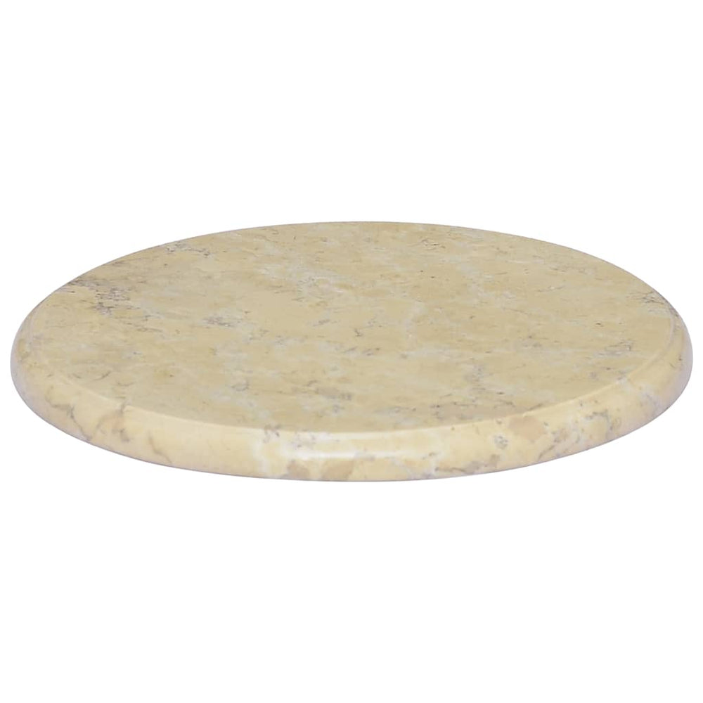 Tischplatte Creme Ø40x2,5 cm Marmor